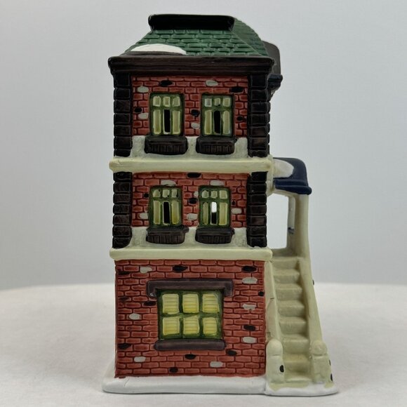 Vintage Holiday Expressions Illuminated Ceramic Schoolhouse Dual Stairs 7.5" - Picture 14 of 14